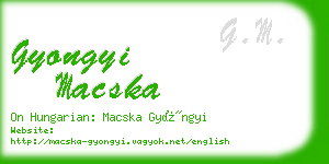 gyongyi macska business card